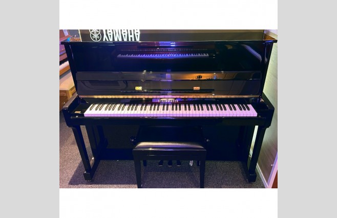 Steinmayer Polished Ebony S110 Upright Piano, Used - All Inclusive Premium Package (SN:640716451) - Image 1